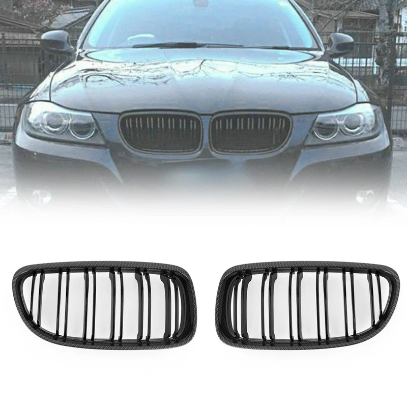 Grilles Calandre Avant Fibre Carbone BMW E90 E91 LCI 2008-2012