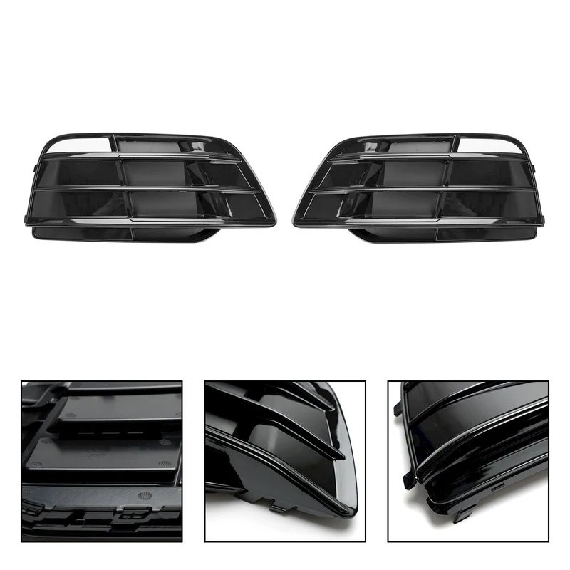 Grille Pare-Chocs Avant Audi Q5 SQ5 S-Line 2018-2022 Noir Brillant