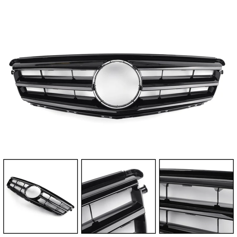 Grille Pare-Chocs Noir Mercedes Classe C W204 2008-2014