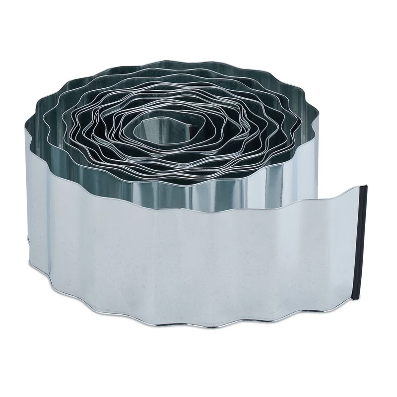 Lot de 12 mètres de bordure de jardin flexible délimitante pour espaces verts et parterres en plastique noir 13_0012643