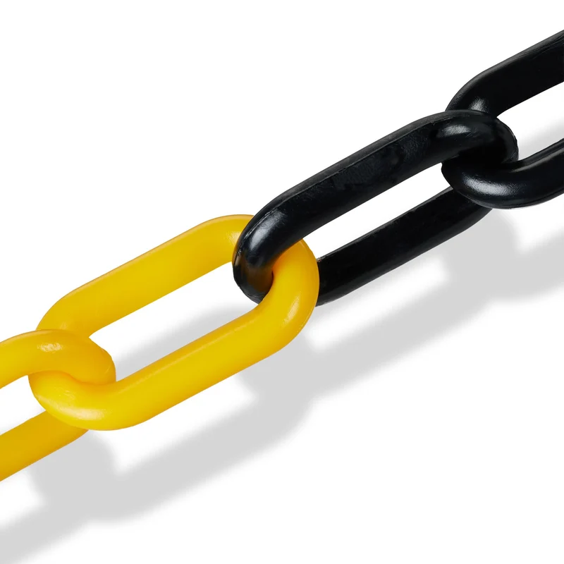 Chaîne de signalisation balisage longueur 10 m ou 20 m 3,5 x 2 cm visibilité optimale en plastique jaune 13_0015483