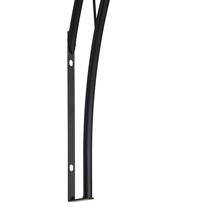 Arche de jardin décorative en métal 200 x 100 x 40 cm pour plantes grimpantes design romantique en acier noir 13_0016822