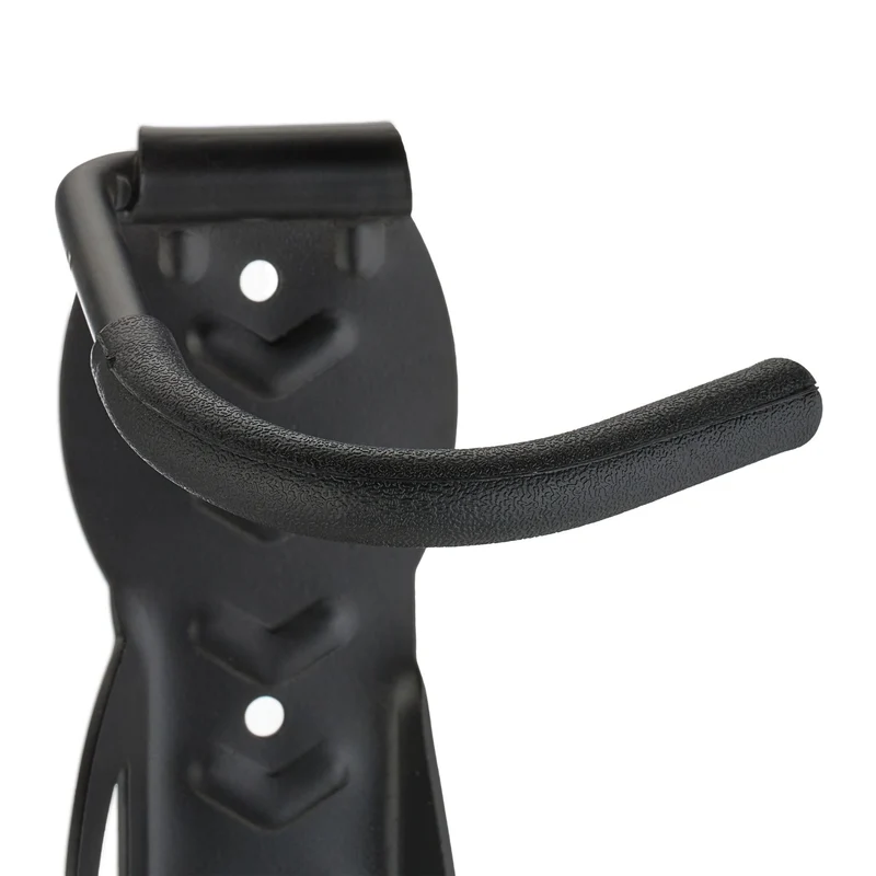 Lot de 2 supports muraux pour vélos rangement vertical garage cave entrée 25 kg en métal noir 13_0012751