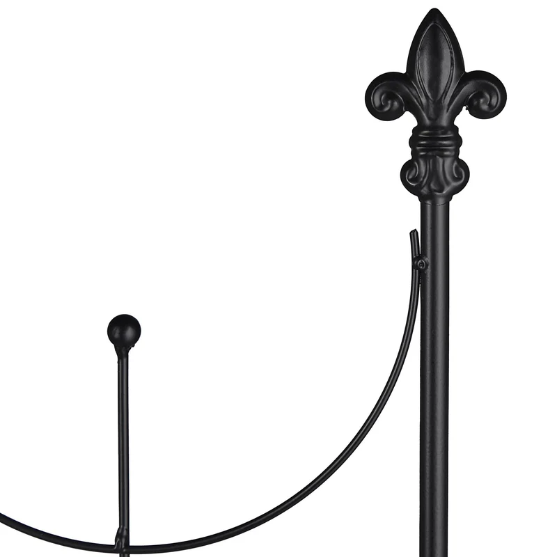 Lot de 2 treillis décoratifs pour plantes grimpantes jardin 120 x 40 x 3 cm en métal noir 13_0012046