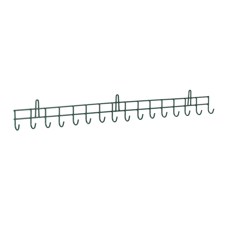 Porte-outils mural rangement garage 60 x 10 x 15 cm en acier noir 13_0011752