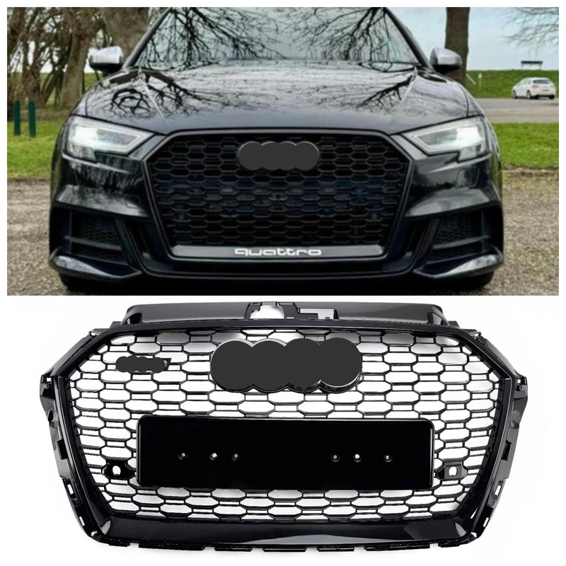 Grille Avant RS3 Maille Nid Abeille Audi A3 S3 8V 2017-2019