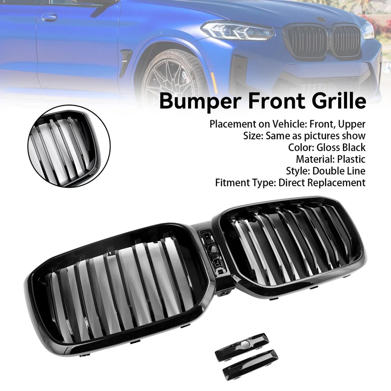 Calandre Noir Brillant BMW X3 X4 G01 G02 2022-2023