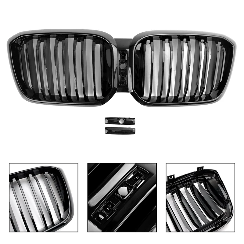 Calandre Noir Brillant BMW X3 X4 G01 G02 2022-2023