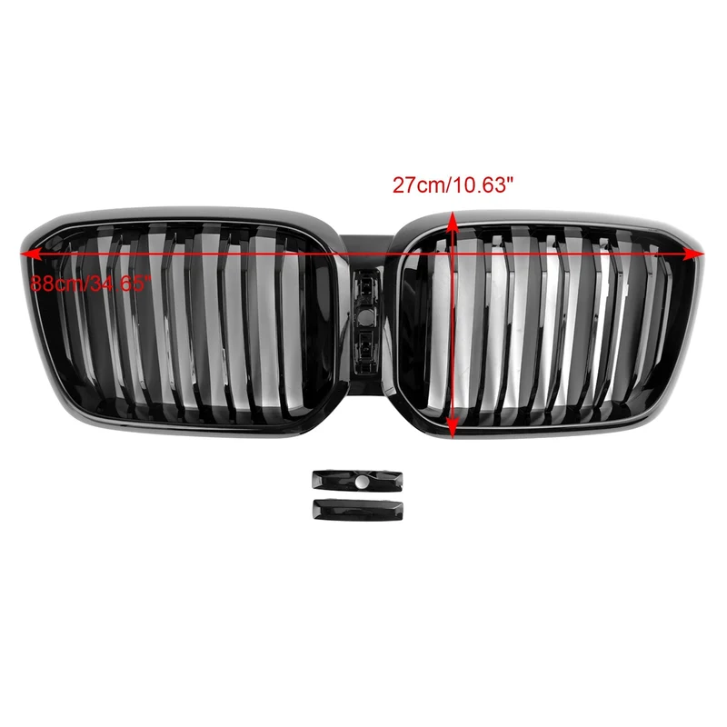 Calandre Noir Brillant BMW X3 X4 G01 G02 2022-2023