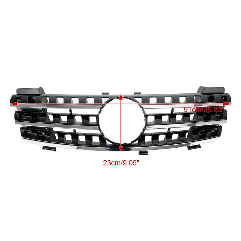 Calandre Avant Chrome Noir Mercedes ML W164 2005-2008