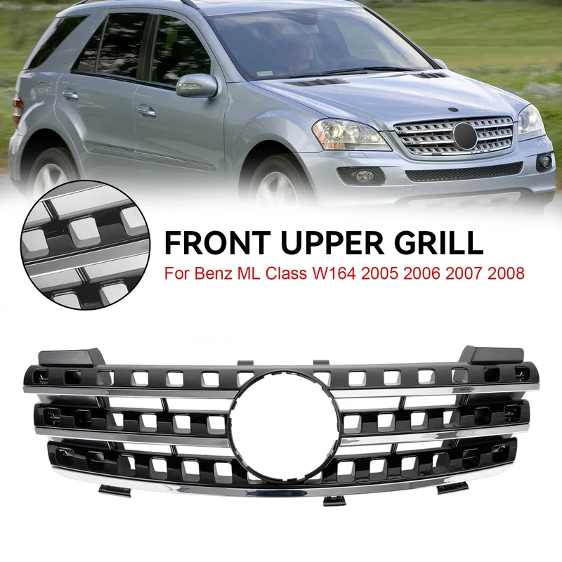 Calandre Avant Chrome Noir Mercedes ML W164 2005-2008
