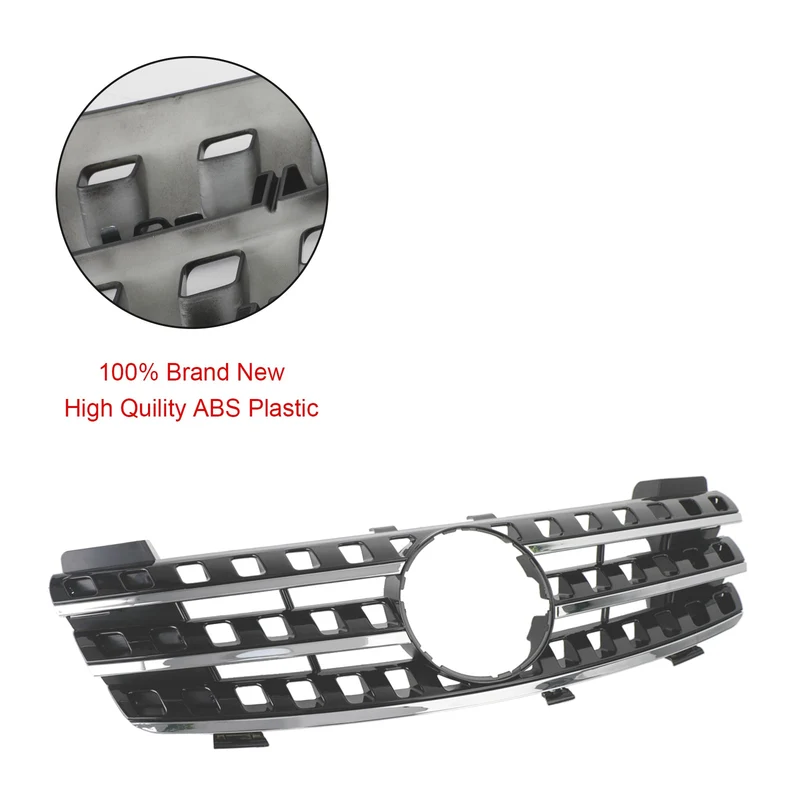 Calandre Avant Chrome Noir Mercedes ML W164 2005-2008