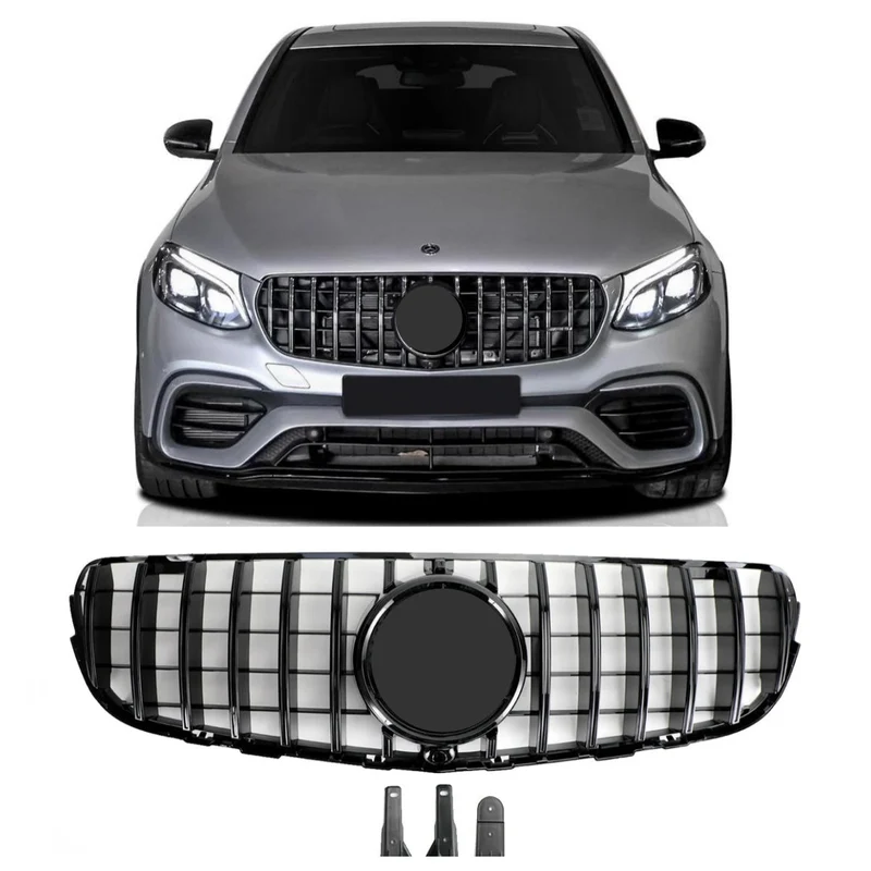 Grille Pare-Chocs Mercedes GLC W253 Noir Brillant 2015-2019