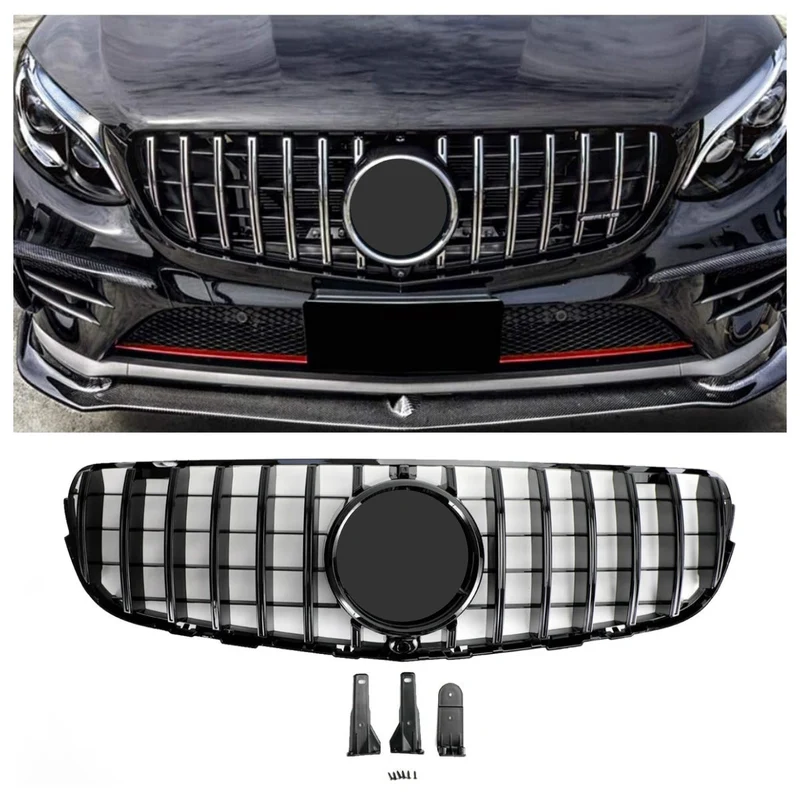 Grille Pare-Chocs Mercedes GLC W253 Noir Brillant 2015-2019