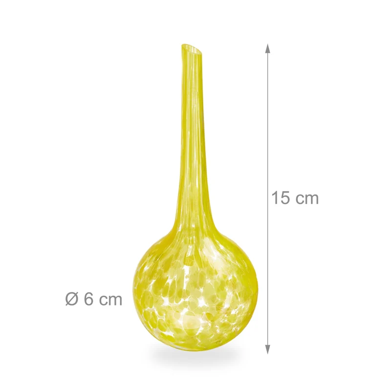 Lot de 4 cônes d'arrosage automatique pour plantes d'intérieur ou extérieur 15 x 6 cm en verre transparent 13_0015387