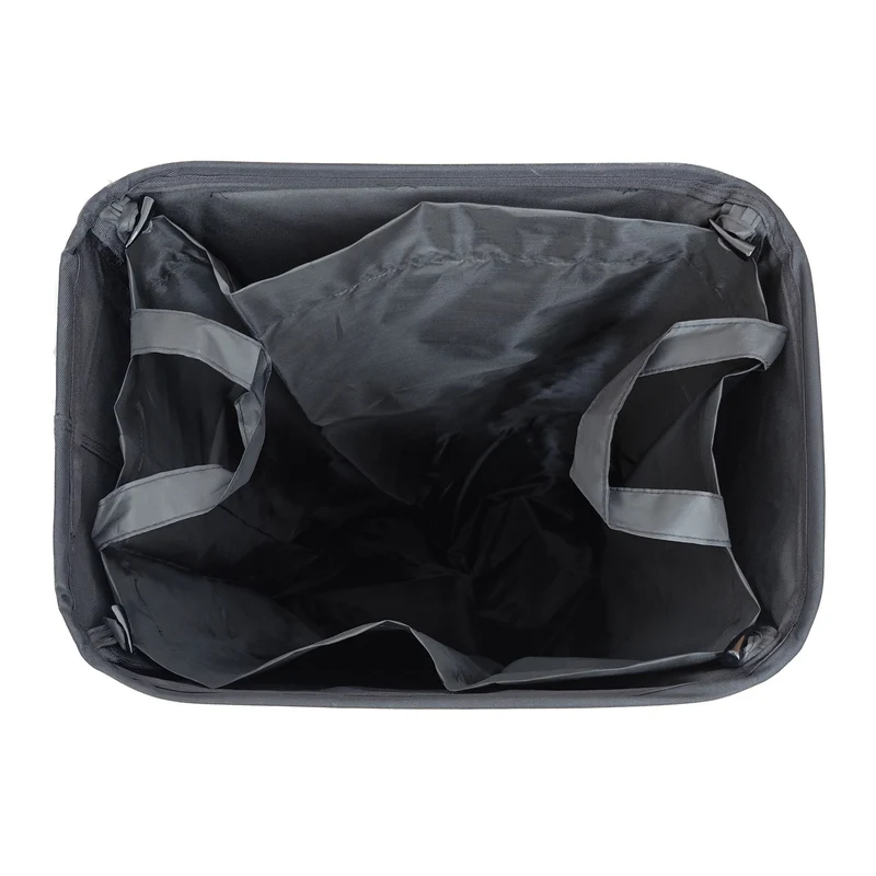 Conteneur de collecte 100 litres rangement pratique bureau cuisine 70 x 43 x 33 cm en polyester gris 13_0017922