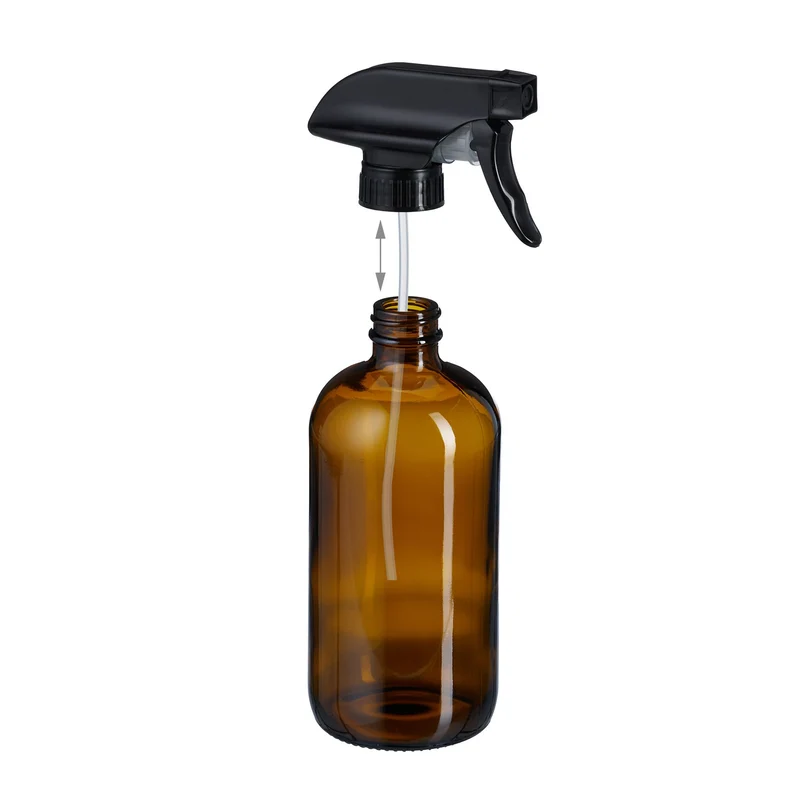 Lot de 4 vaporisateurs rechargeables 250 ml et 500 ml pour entretien intérieur et jardin en verre marron 13_0016908