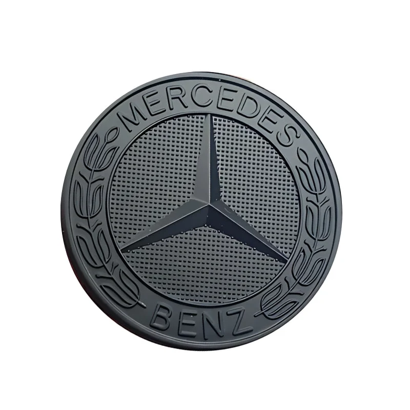 Logo Mercedes AMG Sticker Capot Noir Chrome