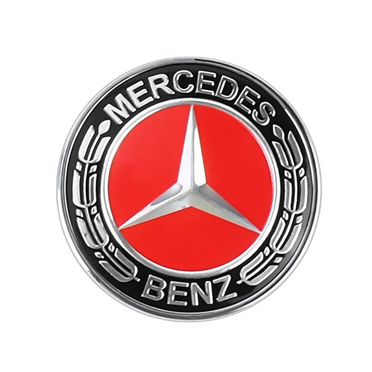 Logo Mercedes AMG Sticker Capot Noir Chrome
