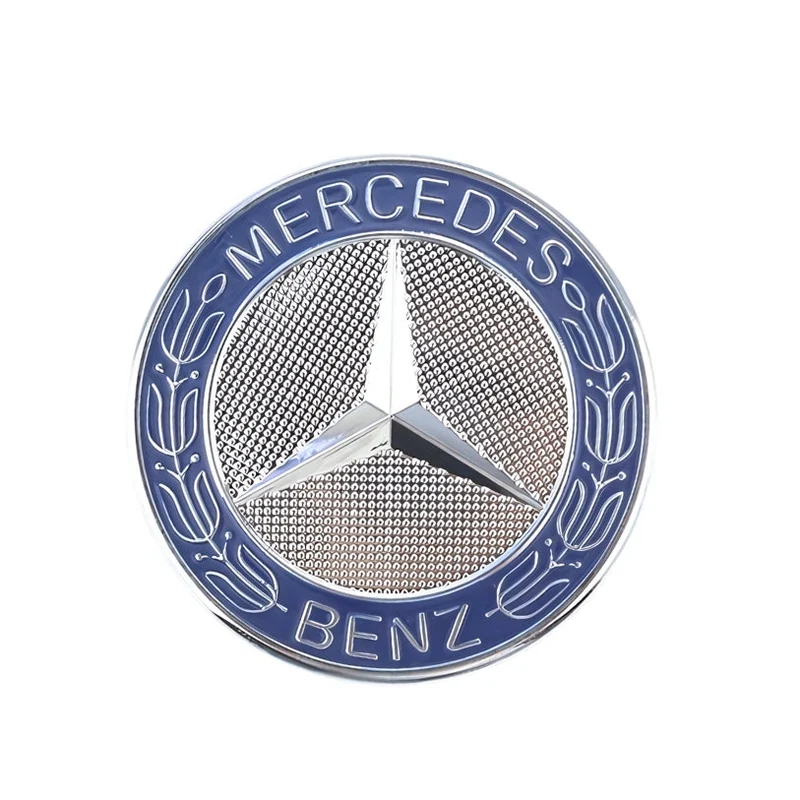 Logo Mercedes AMG Sticker Capot Noir Chrome