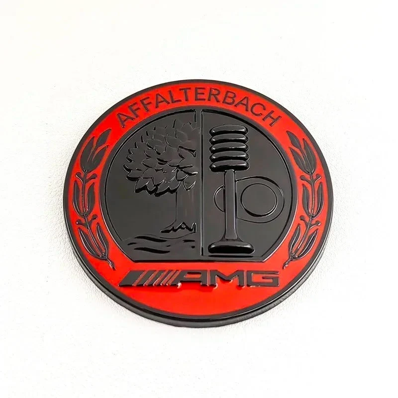 Logo Mercedes AMG Sticker Capot Noir Chrome