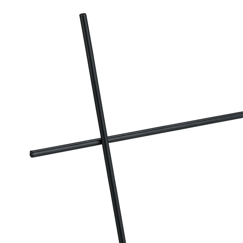 Lot de tuteurs à plantes en métal robuste 79 x 35 x 1 cm pour jardin support pratique en noir 13_0016835