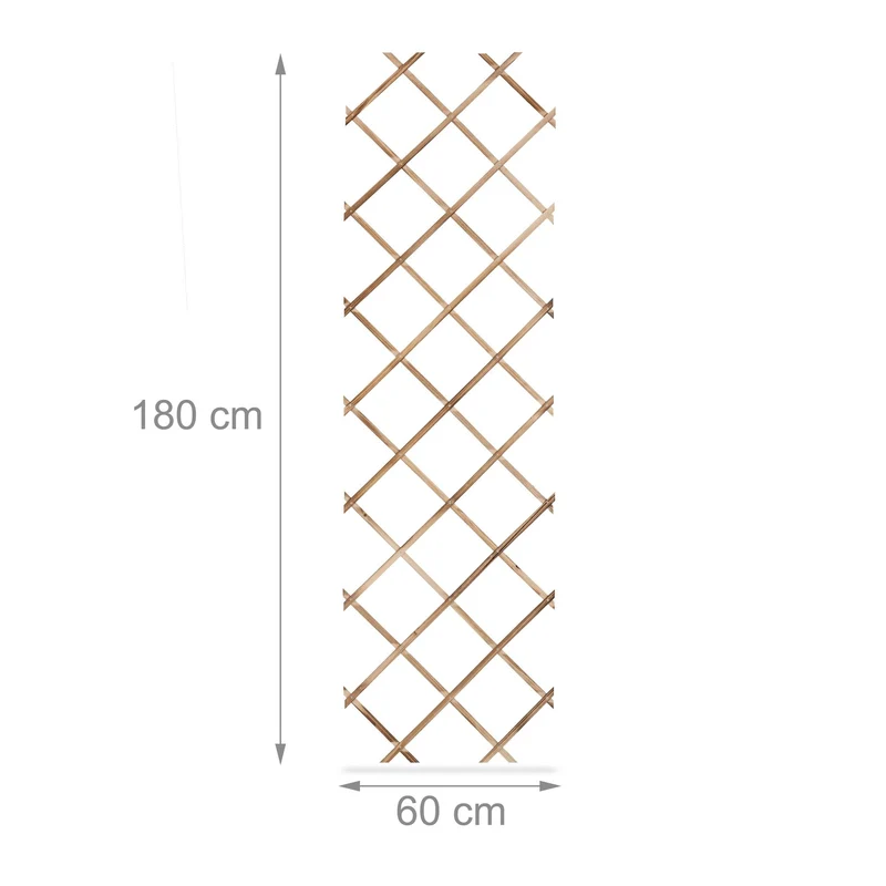 Lot de 3 tuteurs à tomates extensibles jardin 250 x 120 x 10 cm en bois de sapin naturel 13_0015315