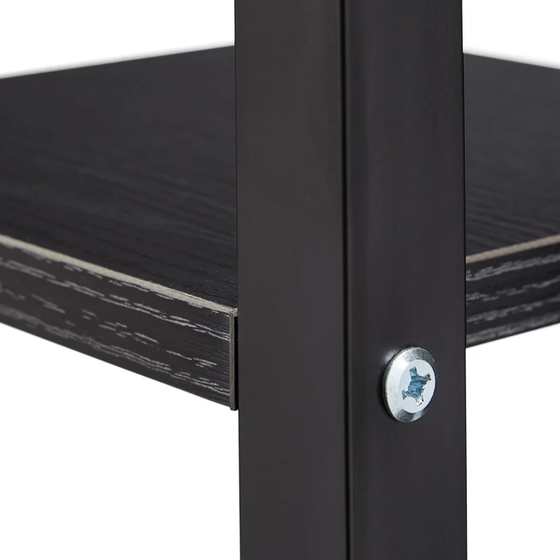 Étagère à plantes en escalier 117 x 43 x 22 cm supports robustes design contemporain en acier noir 13_0011041