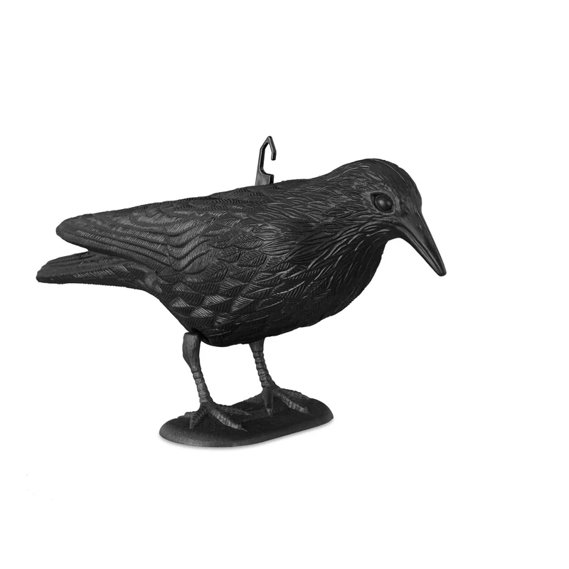Lot de 3 épouvantails à oiseaux pour jardin plafond balcon 35 x 15 x 15 cm en plastique noir 13_0011835