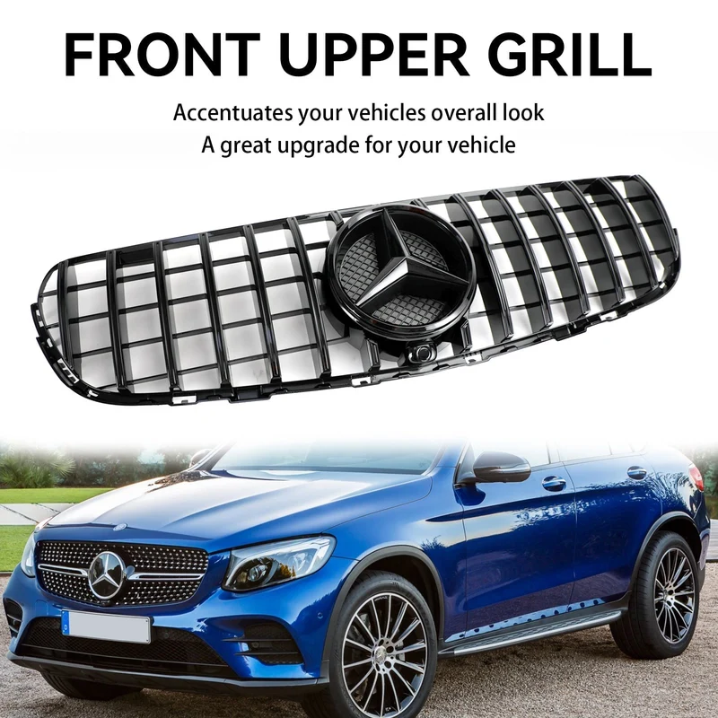Grille Avant Noir Brillant Mercedes-Benz GLC Classe X253 2015-2019