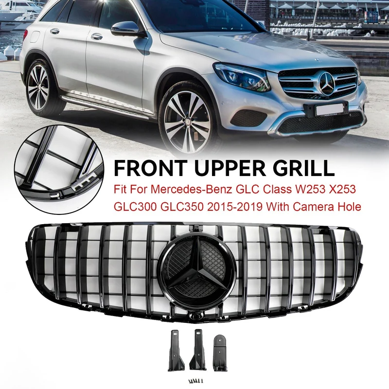 Grille Avant Noir Brillant Mercedes-Benz GLC Classe X253 2015-2019