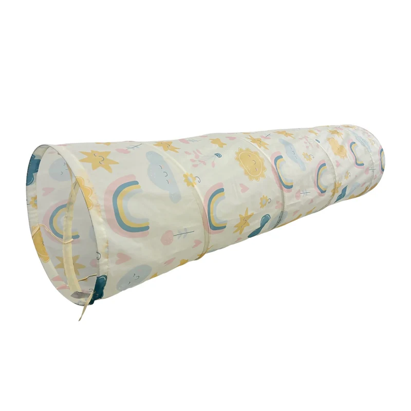 Tunnel de jeu coloré intérieur extérieur 180 x 45 cm favorise l'imagination pop-up en polyester rouge 13_0017730