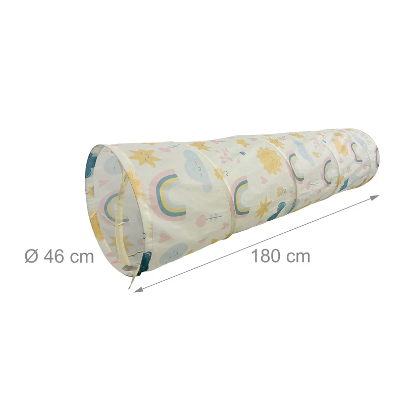 Tunnel de jeu coloré intérieur extérieur 180 x 45 cm favorise l'imagination pop-up en polyester rouge 13_0017730