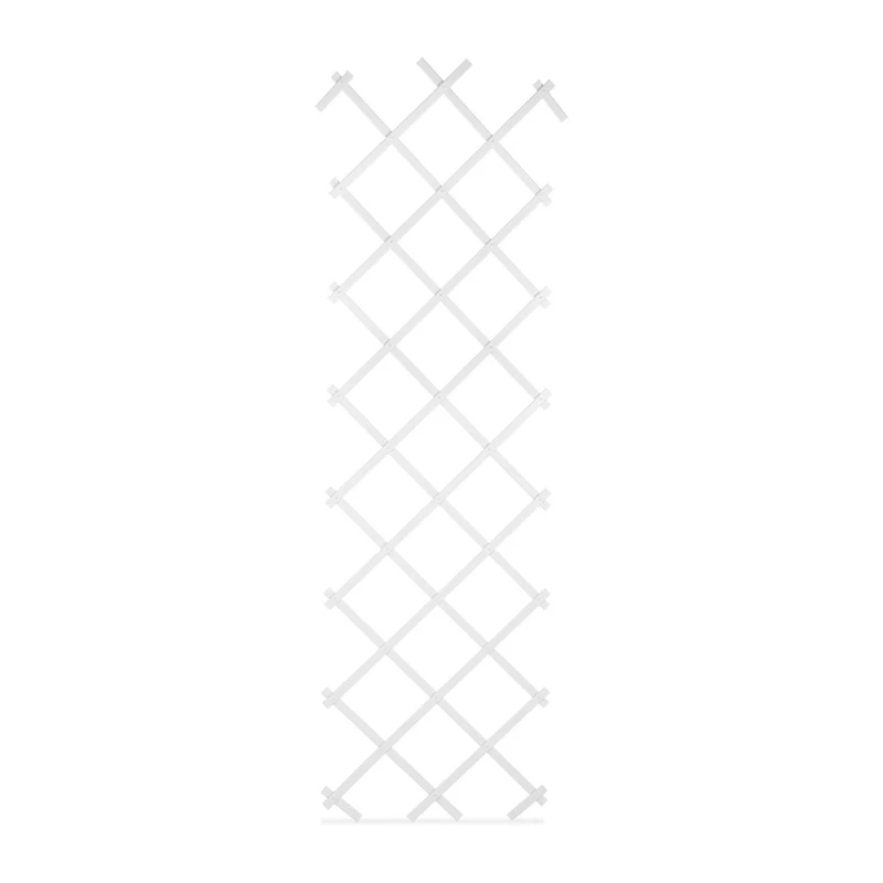 Lot de 3 treillis extensible en plastique élégant pour plantes grimpantes jardin 180 x 60 cm en vert 13_0011745