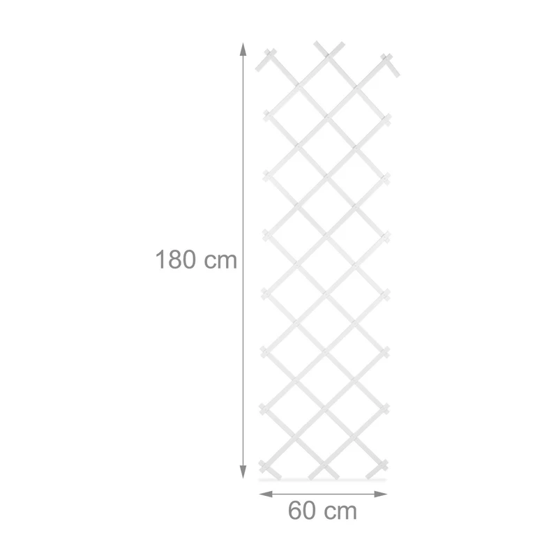 Lot de 3 treillis extensible en plastique élégant pour plantes grimpantes jardin 180 x 60 cm en vert 13_0011745