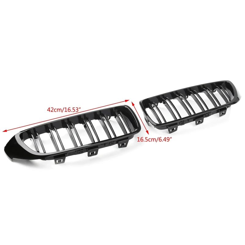 Grille Calandre Noir Brillant BMW Série 4 F32 F33 F36 F82 Double Lamelle