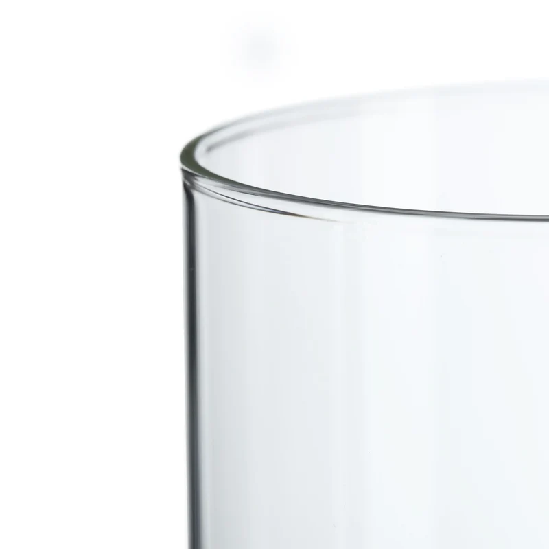 Lot de 4 vases décoratifs sobres pour salon chambre 30 x 10 x 10 cm en verre transparent 13_0015987