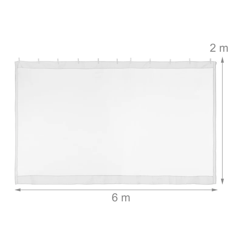 Moustiquaire extensible pour pavillon 3 x 3 m protection contre insectes design pratique en polyester blanc 13_0010679