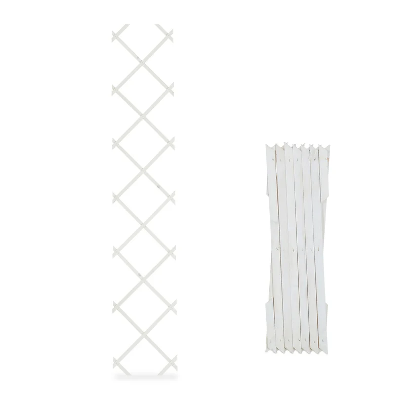 Lot de 3 tuteurs extensibles pour plantes grimpantes jardin 180 x 30 x 1 cm en bois de sapin naturel 13_0016866
