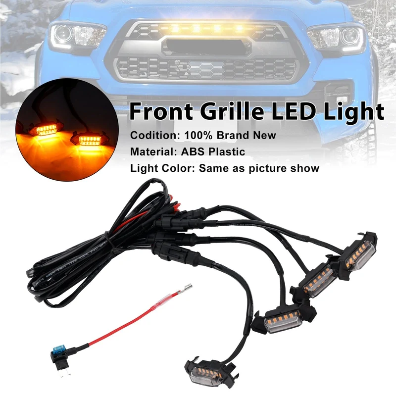 Kit LED Calandre Toyota Tacoma 2016-2023 Lentille Transparente Ambre