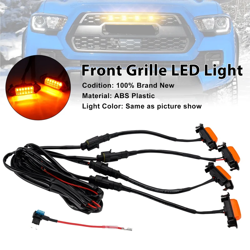 Kit Éclairage LED Calandre Toyota Tacoma 2016-2023 Jaune Ambre