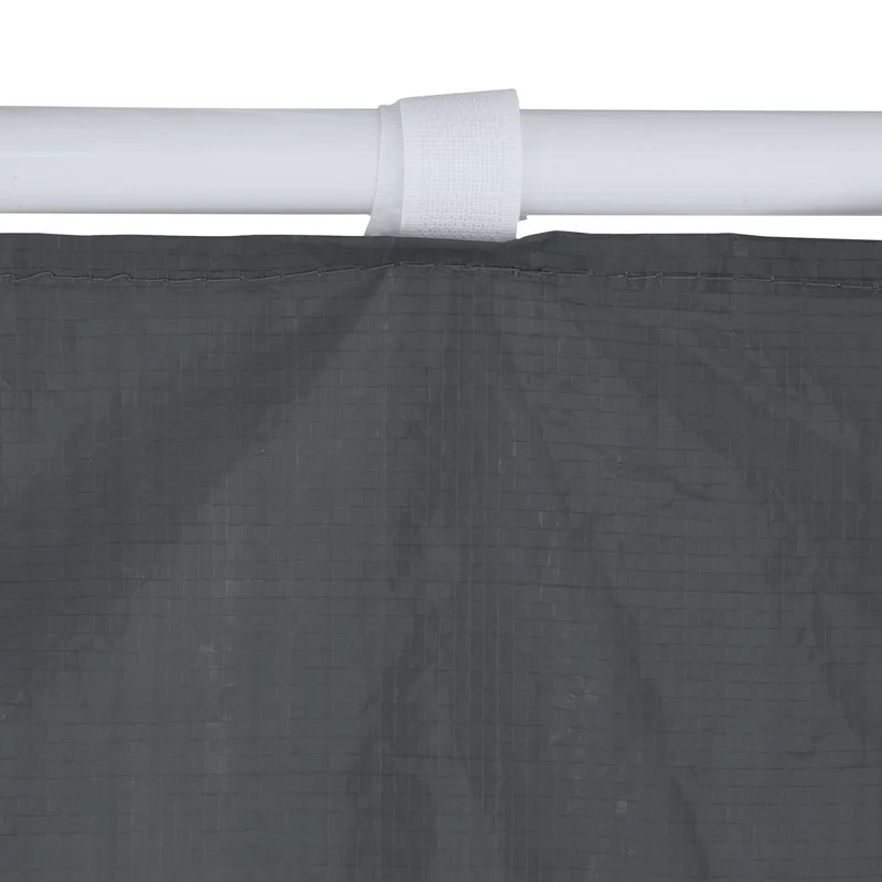 Lot de 2 parois latérales pour pavillon de jardin protection contre intempéries fixation rapide en plastique gris 13_0010632