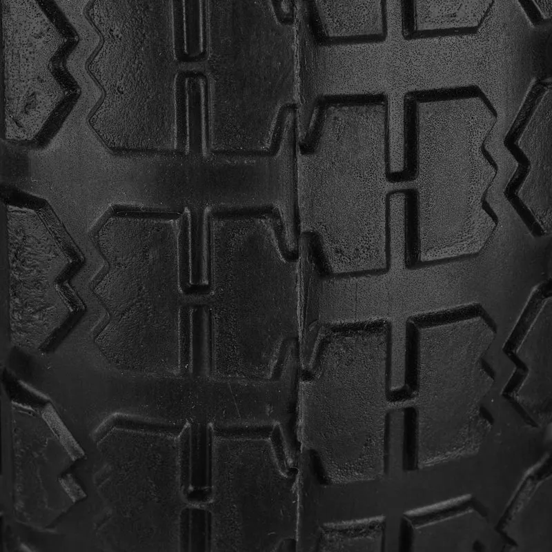 Lot de 4 roues de chariot robustes pour transport 26 x 8.5 cm usage extérieur confort de manœuvre en PU noir 13_0015080