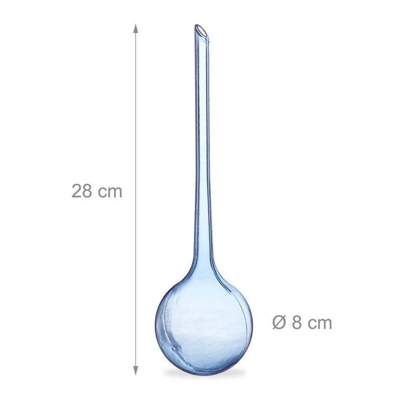 Lot de 5 bulles d'arrosage pour plantes jardin 8 x 28 cm irrigation dosée finition moderne en PVC transparent 13_0013276