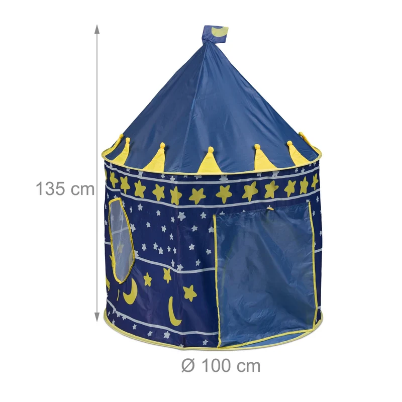 Tente pour enfants décorative espace jeux 120 x 120 x 150 cm design original ambiance cosy en polyester blanc 13_0015547
