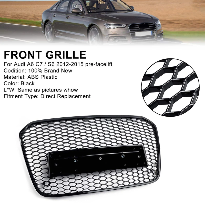 Grille Avant Style RS6 Nid Abeille Audi A6 C7 S6 2012-2015