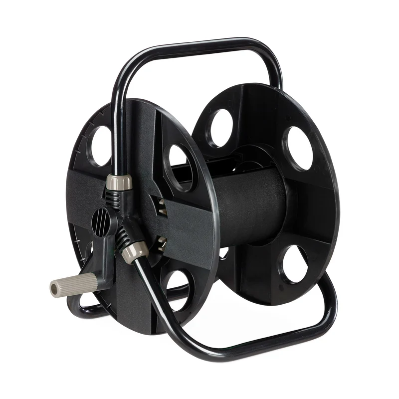Dévidoir de jardin pratique avec manivelle 30 m en plastique vert 13_0013772