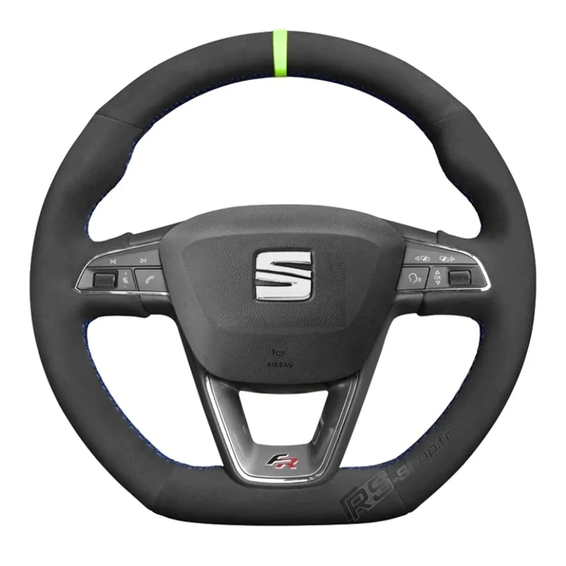 Couvre Volant Seat Leon Cupra FR Surpiqûres Personnalisables