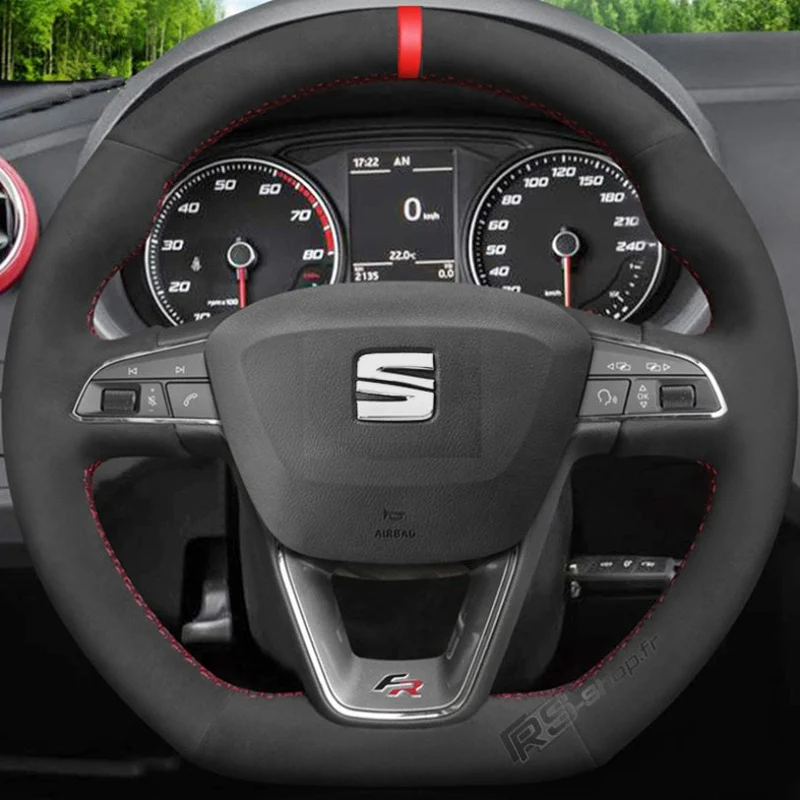 Couvre Volant Seat Leon Cupra FR Surpiqûres Personnalisables