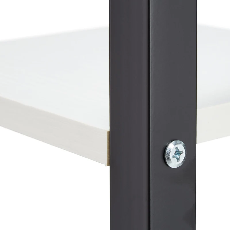 Étagère à plantes en escalier 117 x 43 x 22 cm supports robustes design contemporain en acier noir 13_0011042